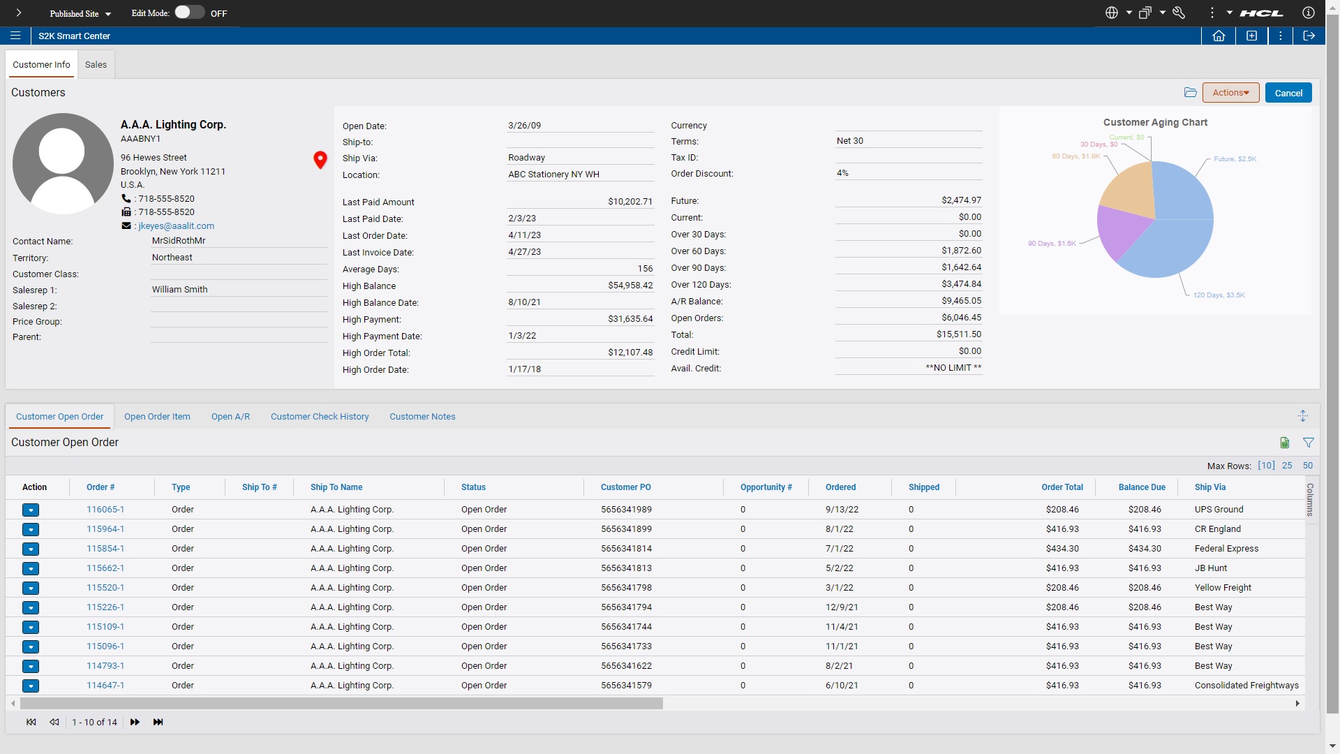 screenshot of S2K Enterprise